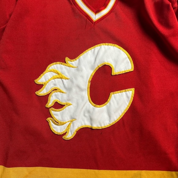Vintage 80s NHL Calgary Flames Hockey Jersey Medium - Picture 4 of 13
